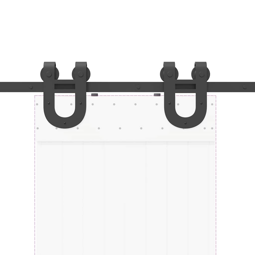 Stumdomų Durų Įrangos Rinkinys, Juodos Sp., 200Cm, Plienas