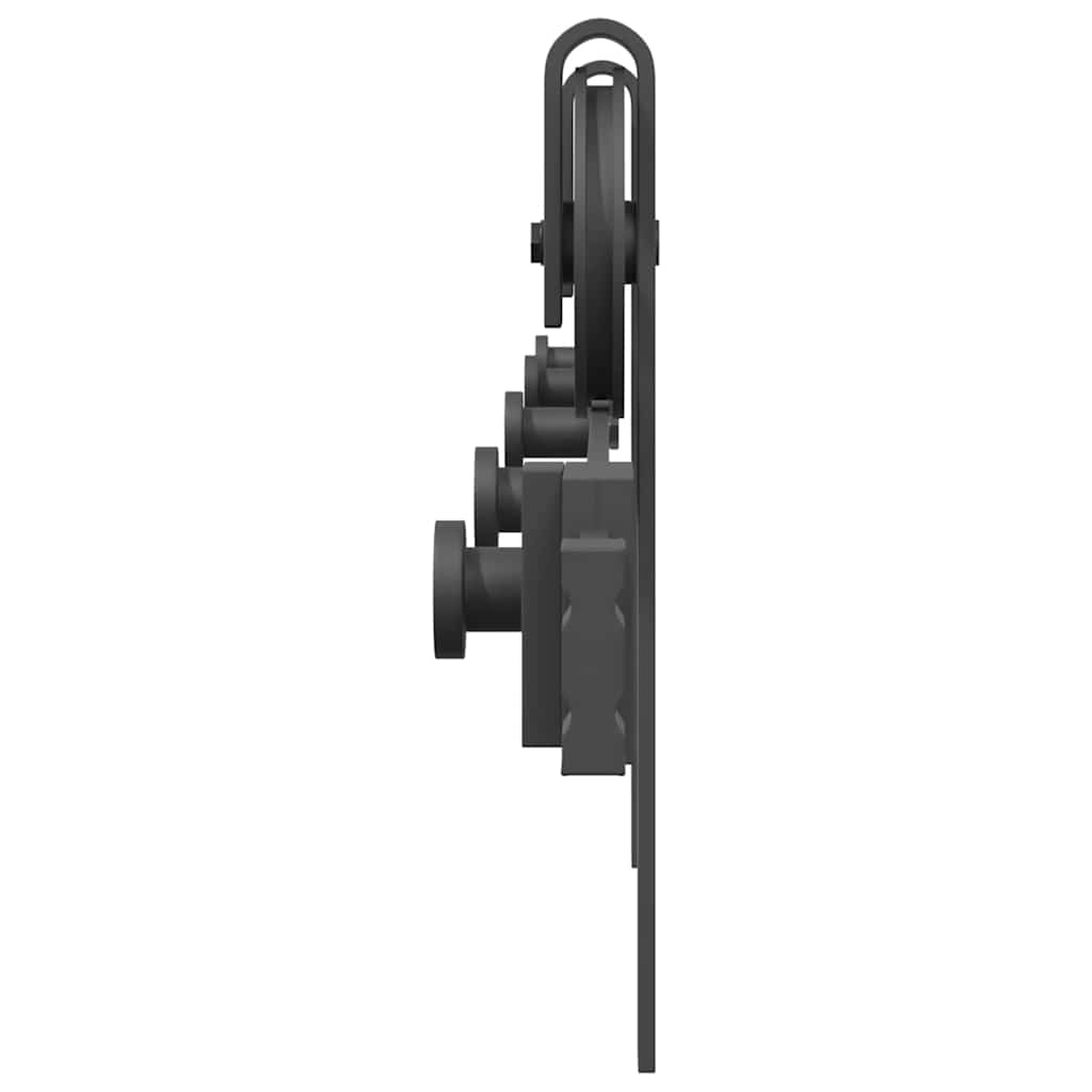 Stumdomų Durų Įrangos Rinkinys, Juodos Spalvos, 183Cm, Plienas