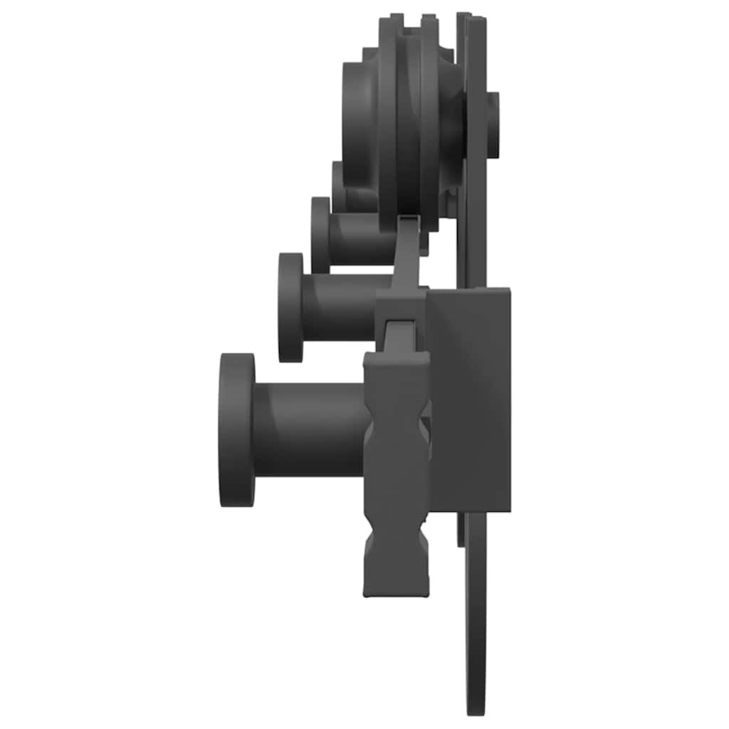 Stumdomų Durų Įrangos Rinkinys, Juodos Spalvos, 183Cm, Plienas