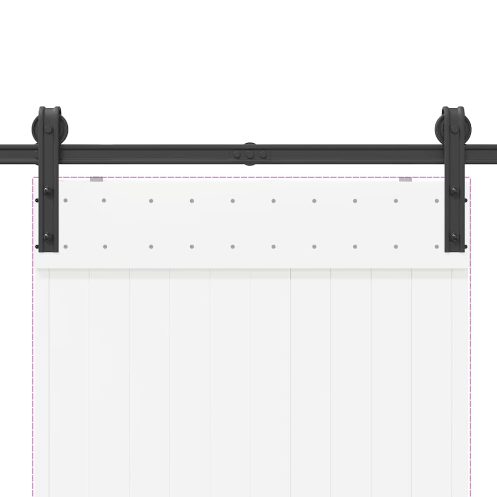 Stumdomų Durų Įrangos Rinkinys, Juodos Sp., 200Cm, Plienas