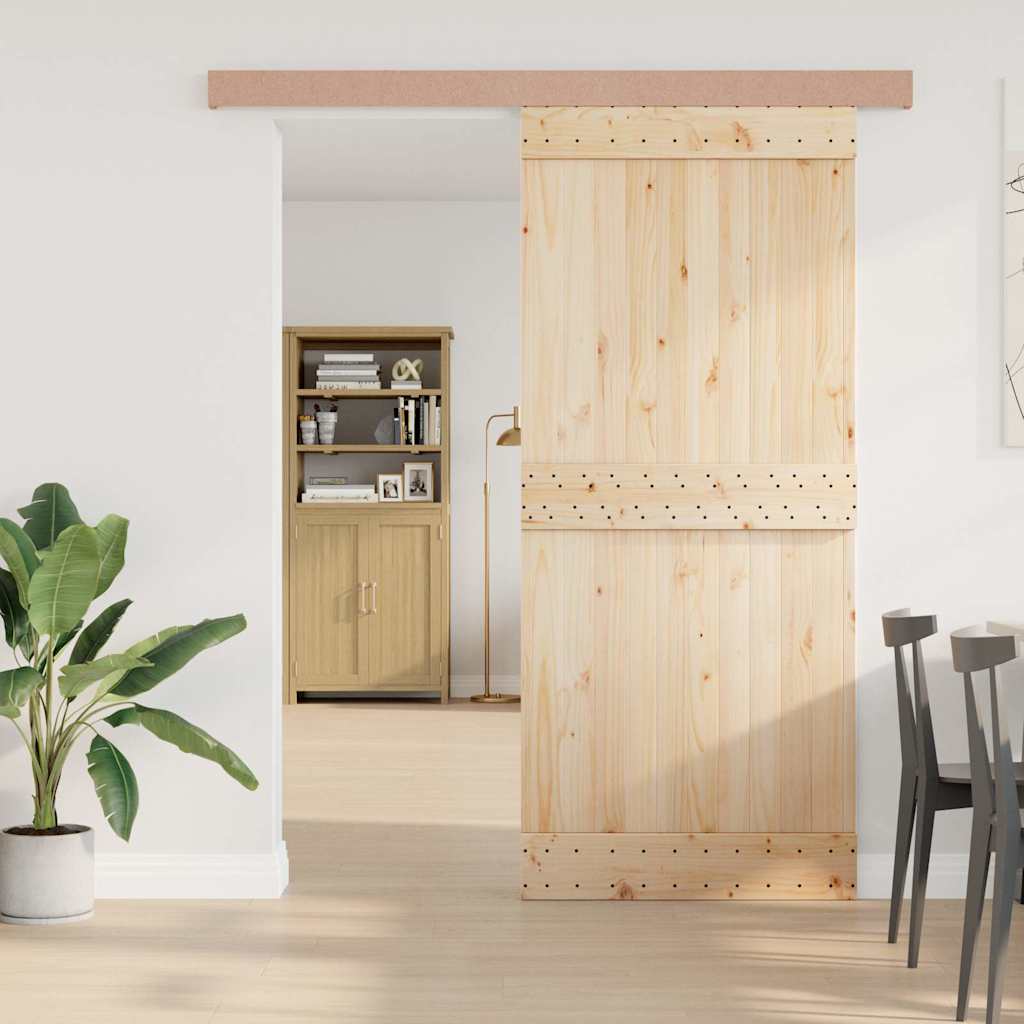 Stumdomų Durų Įrangos Rinkinys, Juodos Sp., 183Cm