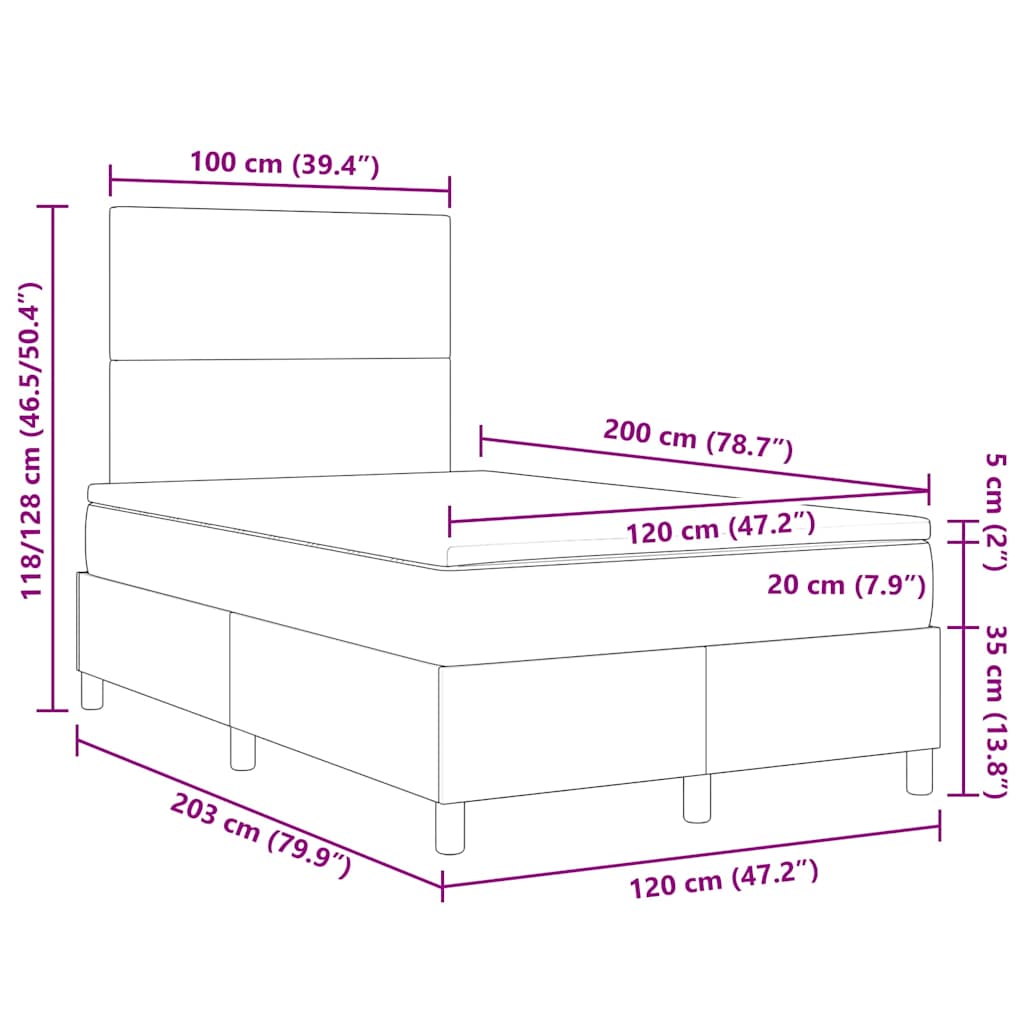 Kiemas Lova Šviesiai Pilka Ir Balta. 203 X 120 X 128 Cm