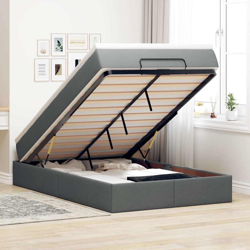 Osmanų Lova Su Čiužiniu, , 140X190Cm, Audinys