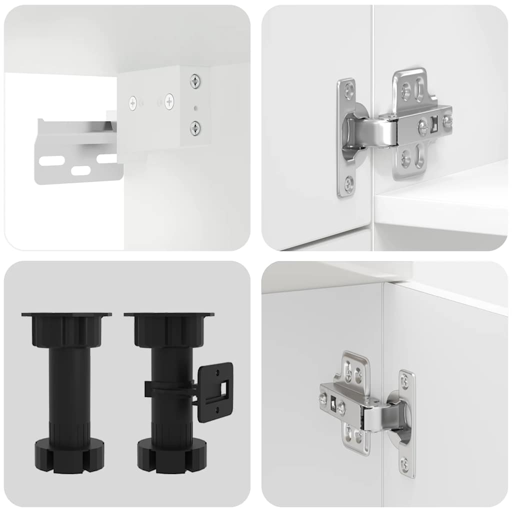 Virtuvinių Spintelių Komplektas, 7 Dalių, Lucca, Balta