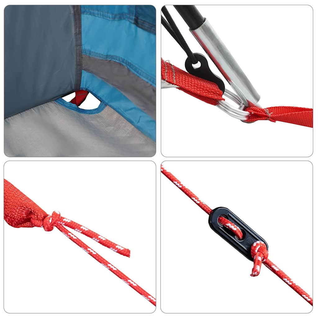 Šeimos Palapinė Su Stogu Mėlyna Ir Pilka 721 X 335 X 212 Cm