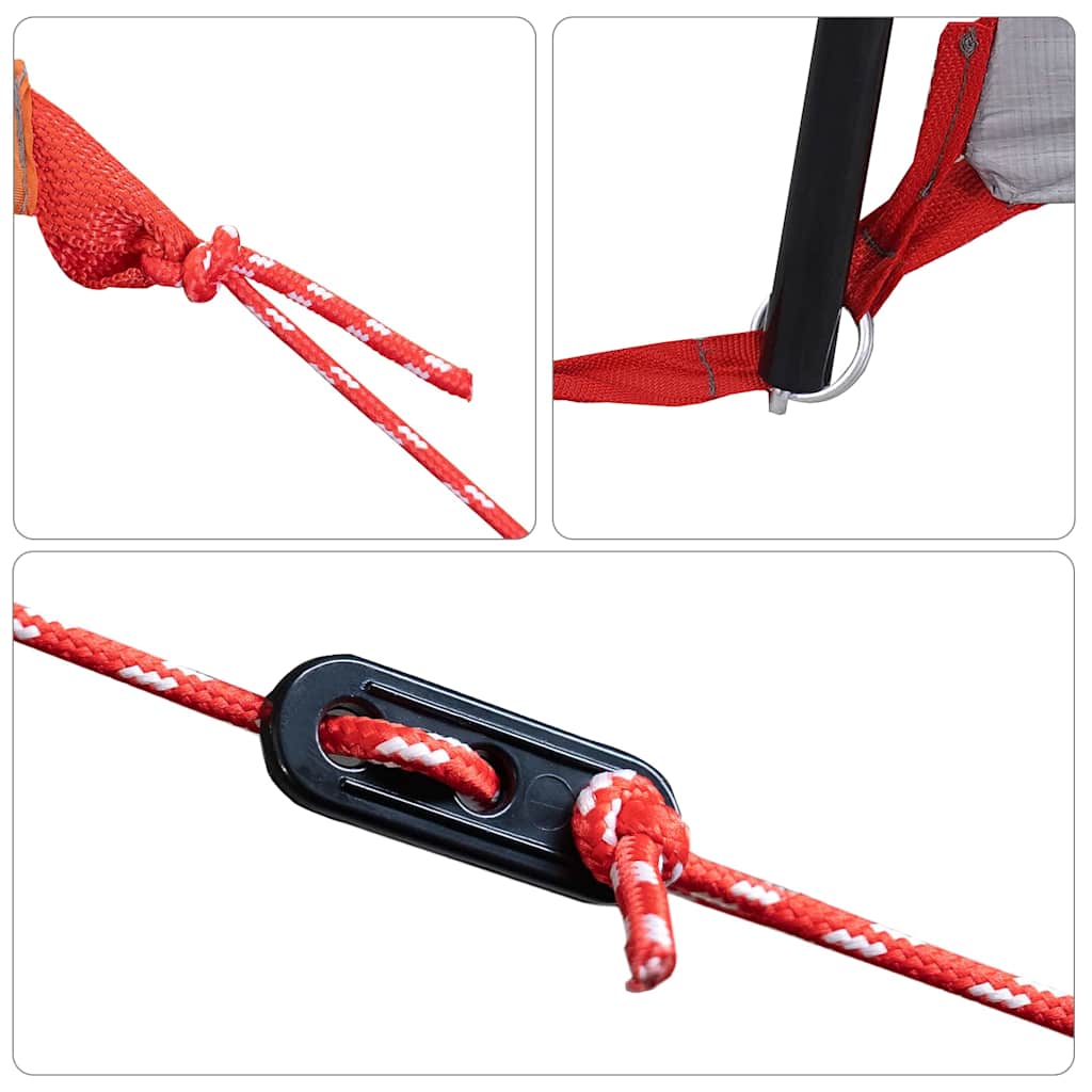 Šeimos Palapinė Su Stogu Pilka Ir Oranžinė 620 X 322 X 240 Cm