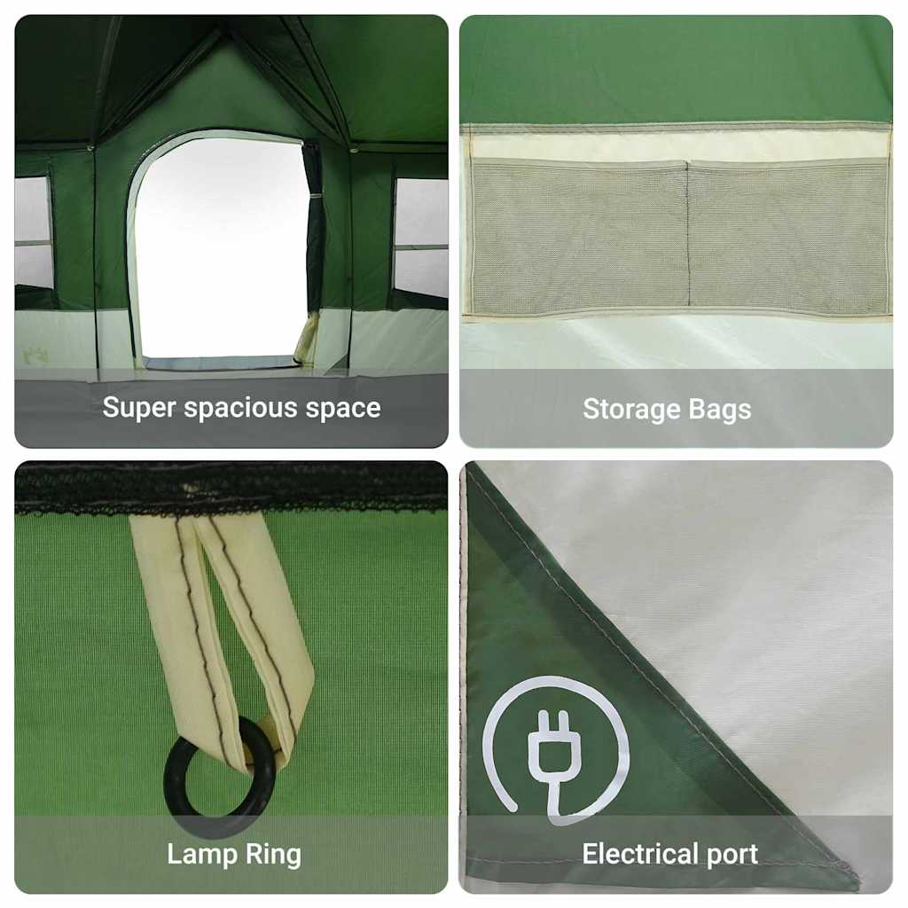 Šeimos Palapinė Žalia Ir Smėlio Spalvos 622 X 295 X 238 Cm