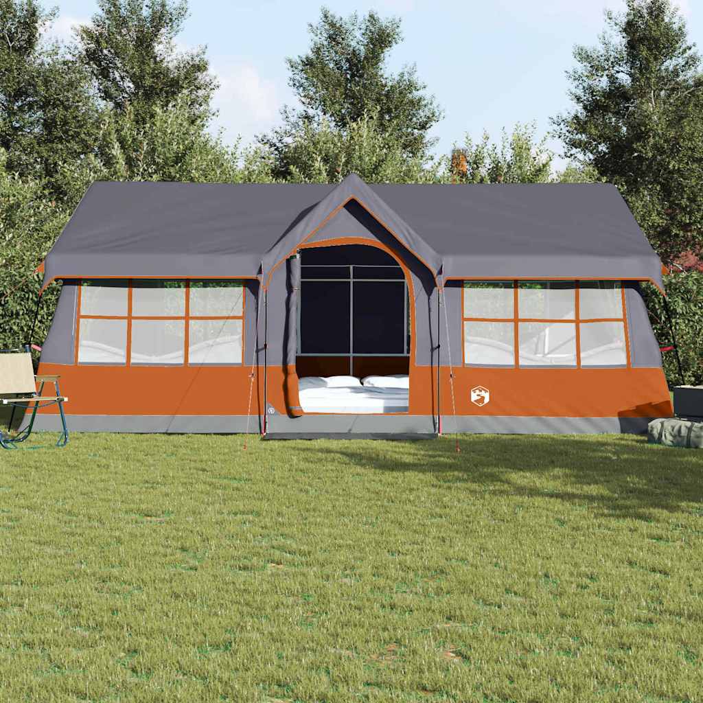 Šeimos Palapinė Su Stogu Pilka Ir Oranžinė 622 X 295 X 238 Cm