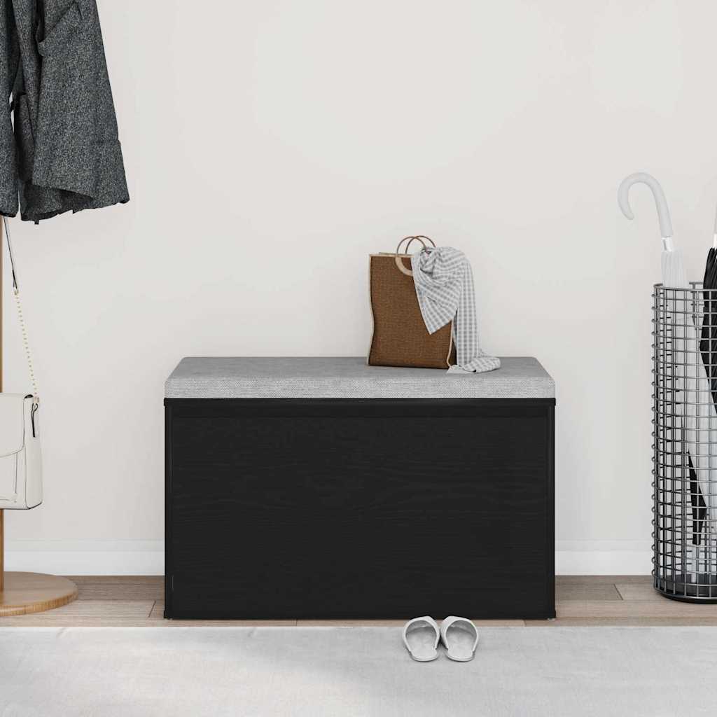 Koridoriaus Suolas Su Stalčių Juodas Ąžuolas 80 X 40 X 45 Cm