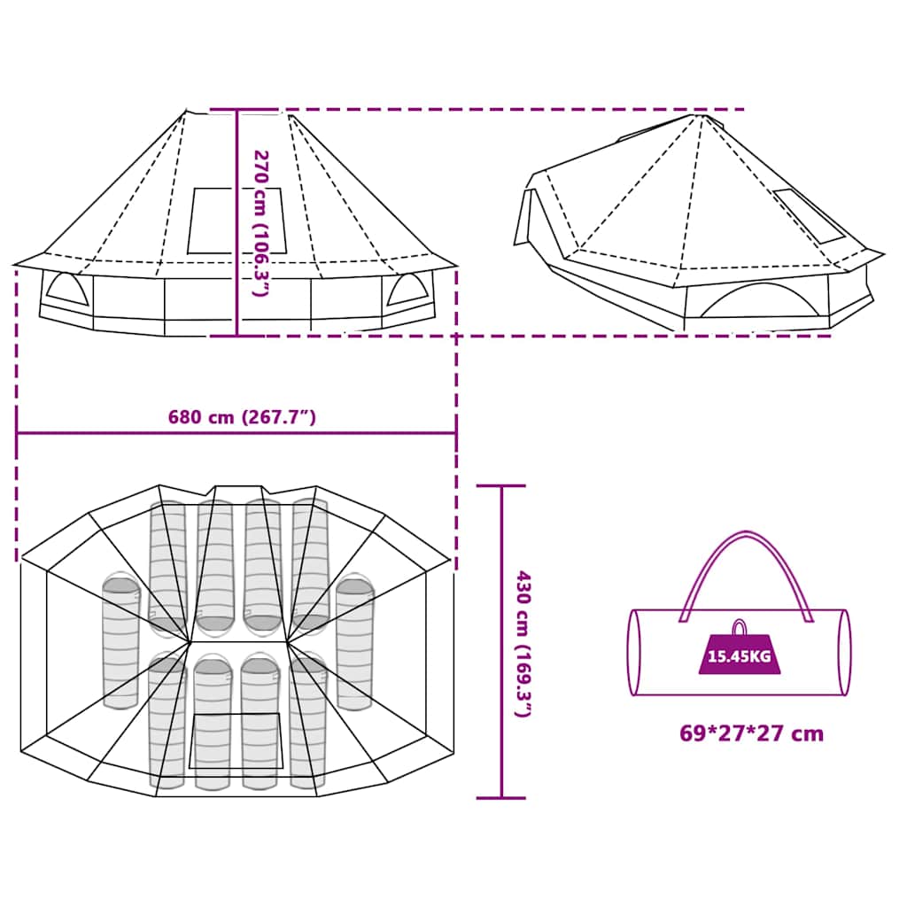 Šeimos Tipi Šlikas Tipi Su Stogu Mėlyna 680 X 430 X 270 Cm