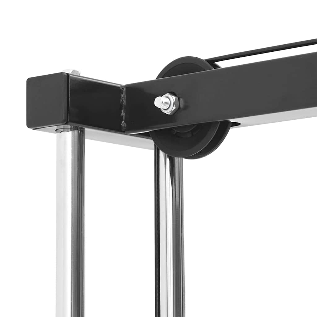 Vertikalios Traukos Treniruoklis Juoda 110 X 70 X 187 Cm