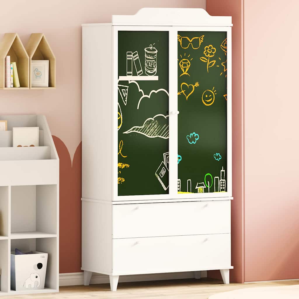 Juodai Rašomas Spinta Su Stalčių Roros 90 X 45 X 180 Cm