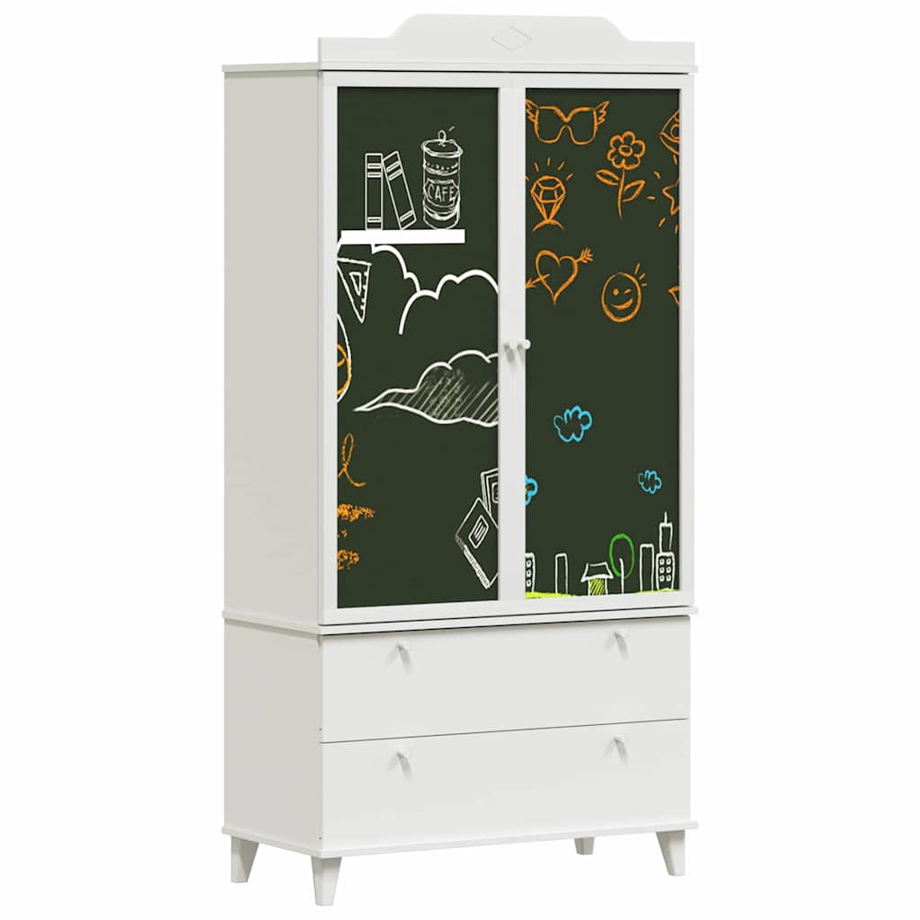 Juodai Rašomas Spinta Su Stalčių Roros 90 X 45 X 180 Cm