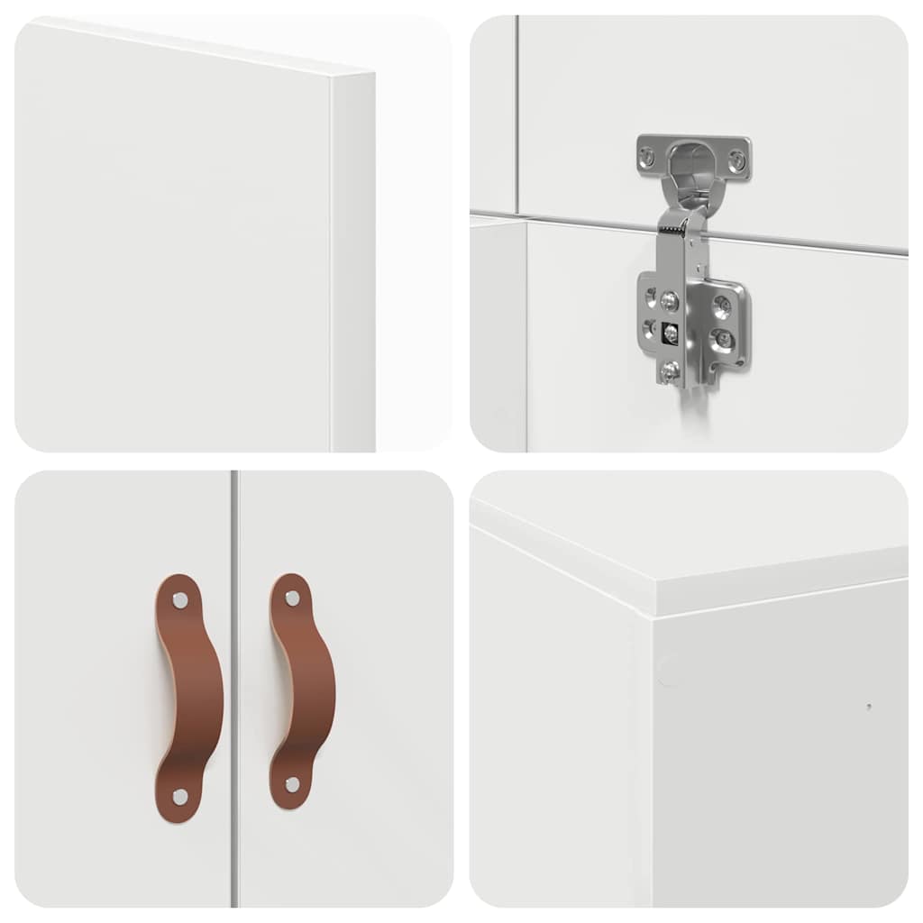 Lova Su Daiktų Laikymo Vieta Balta 70 X 190 Cm Apdirbta Mediena