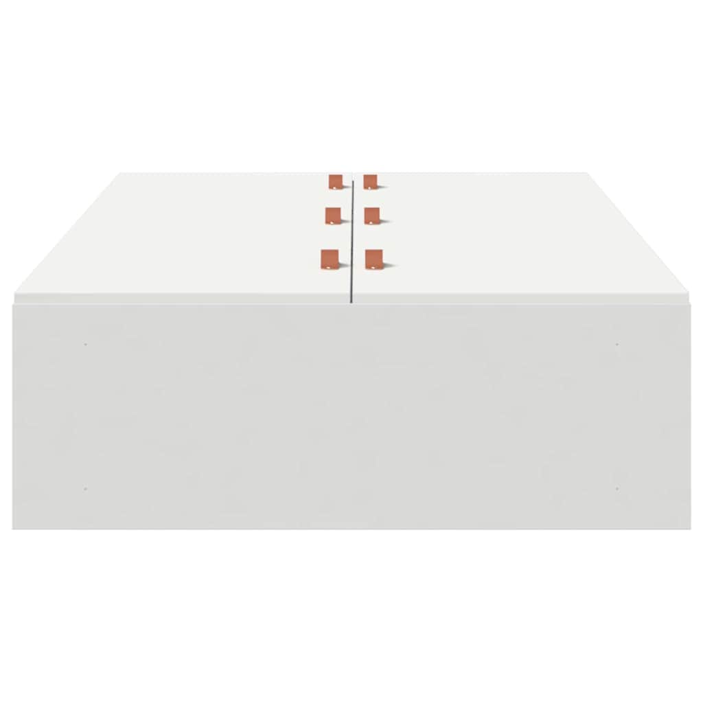 Lova Su Daiktų Laikymo Vieta Balta 70 X 190 Cm Apdirbta Mediena