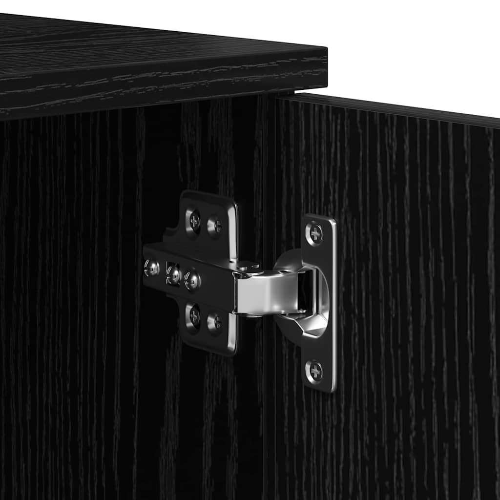 Lova Su Daiktų Laikymo Vieta Su Saugykla Juodas Ąžuolas 90 Cm