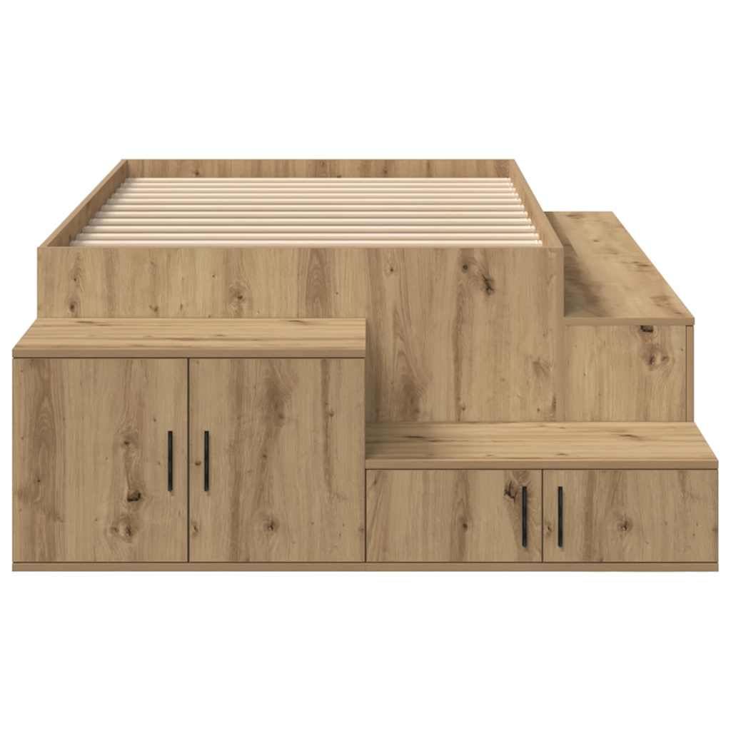 Lova Su Daiktų Laikymo Vieta Su Stalčių Artisano Ąžuolo