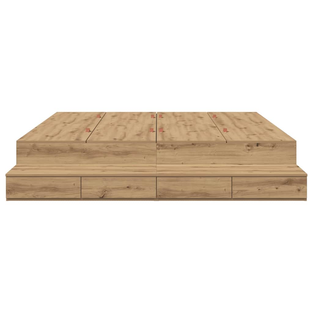 Lova Su Daiktų Laikymo Vieta Amatininkų Ąžuolas 200 Cm