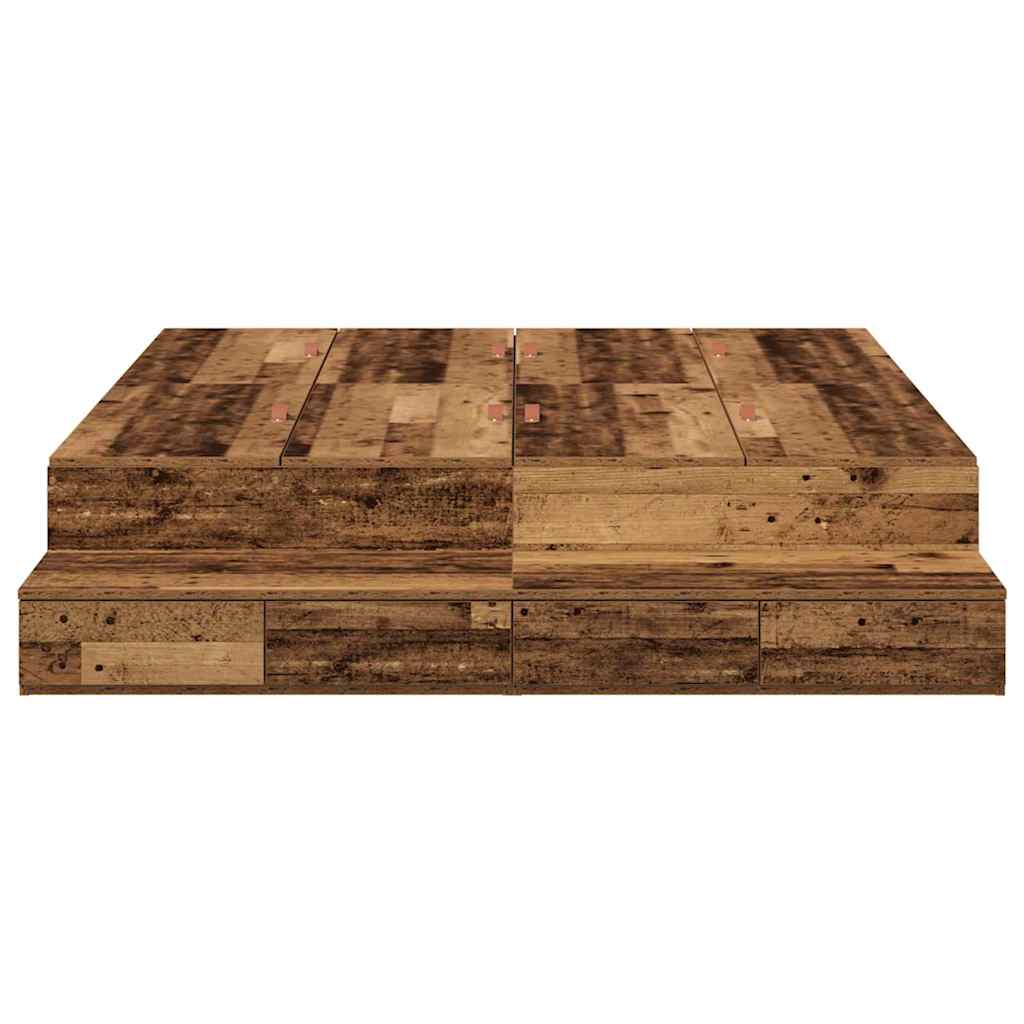 Lova Su Daiktų Laikymo Vieta Su Stalčių Senovinis Medis 140 Cm