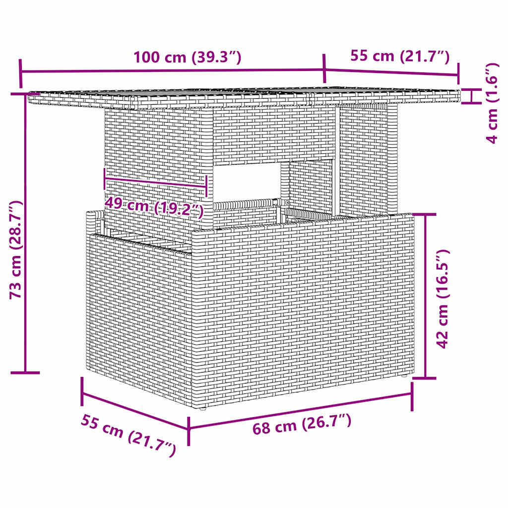 Sodo Sofų Rinkinys Su Pagalve 8 Pcs Poliratanas