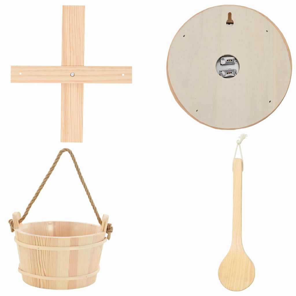 Saunos Priedų Rinkinys 4 Pcs Ruda