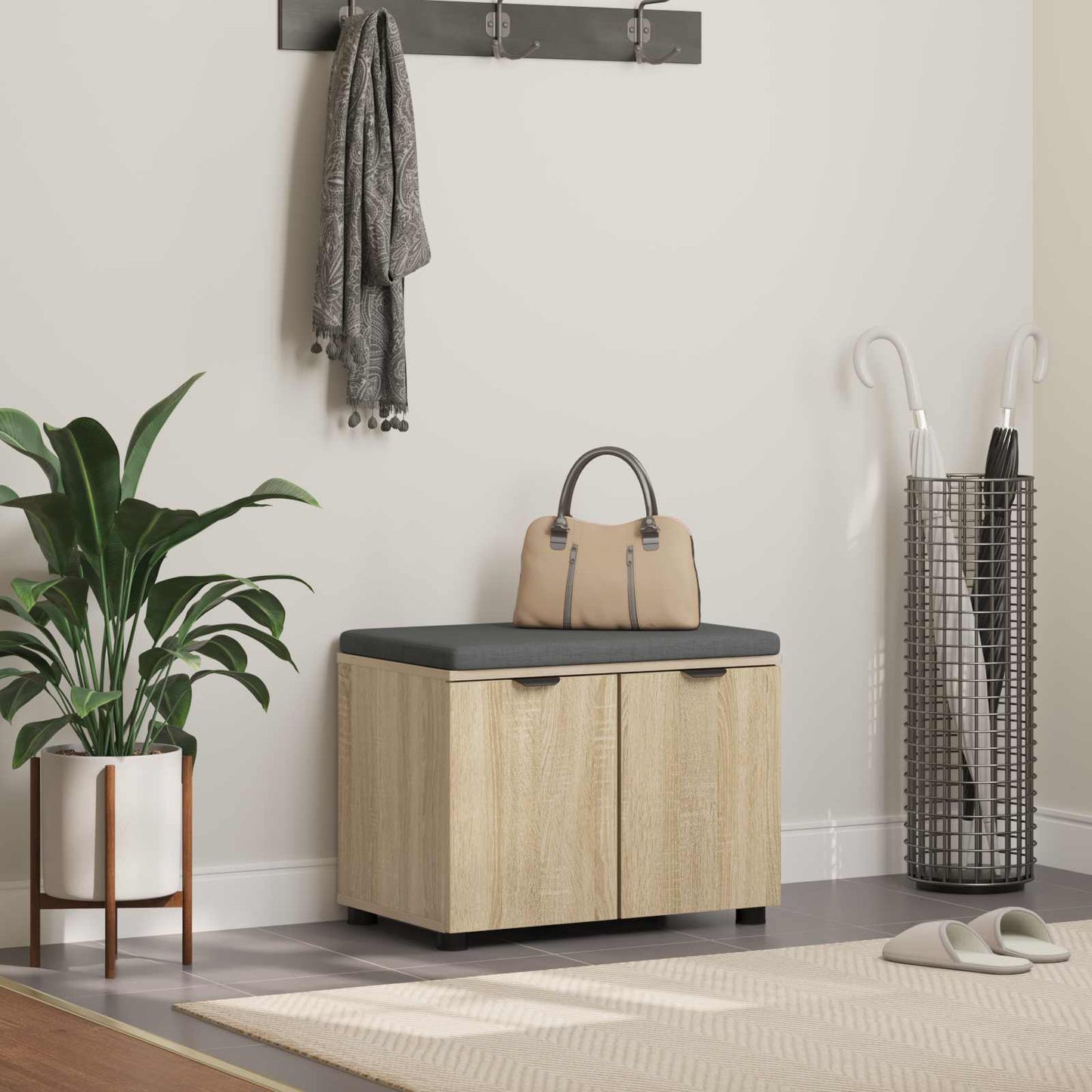 Koridoriaus Suolas Su Pagalve Su Lentyna 60 X 38 X 46 Cm