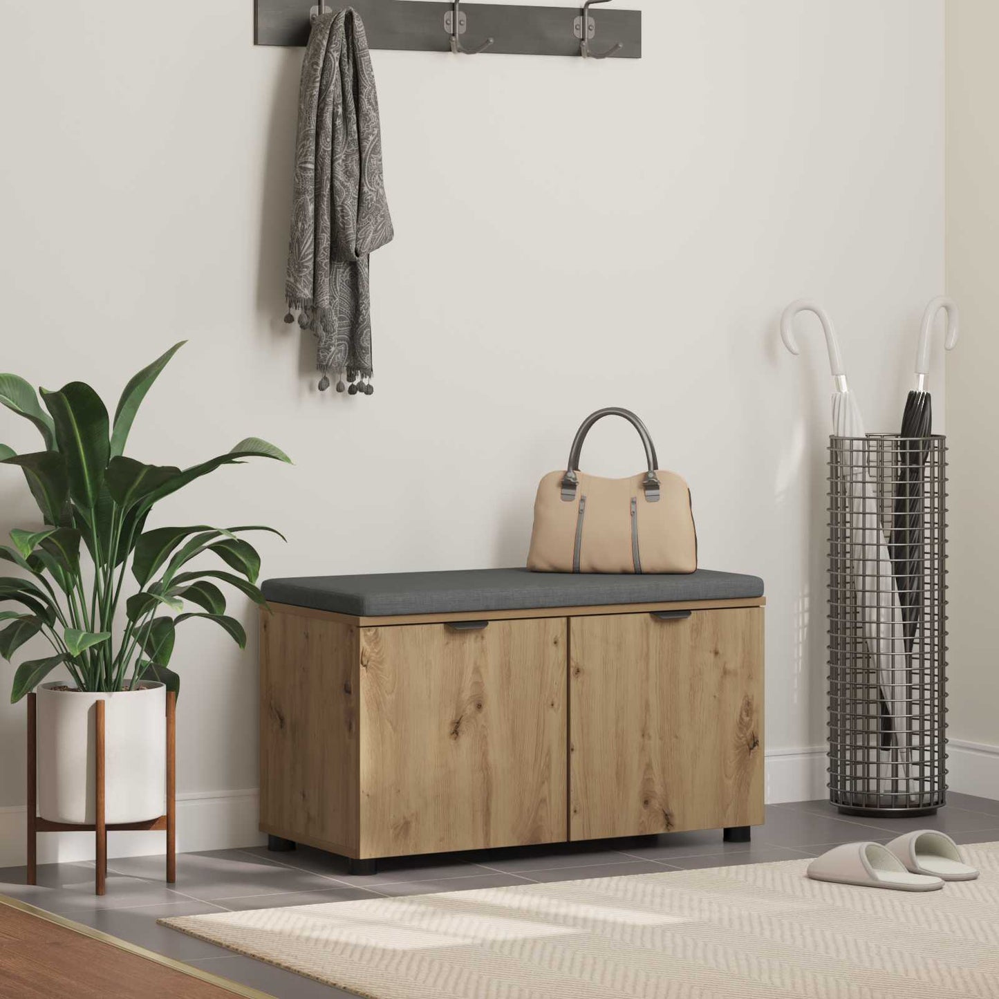 Koridoriaus Suolas Su Pagalve Su Lentyna 60 X 38 X 46 Cm