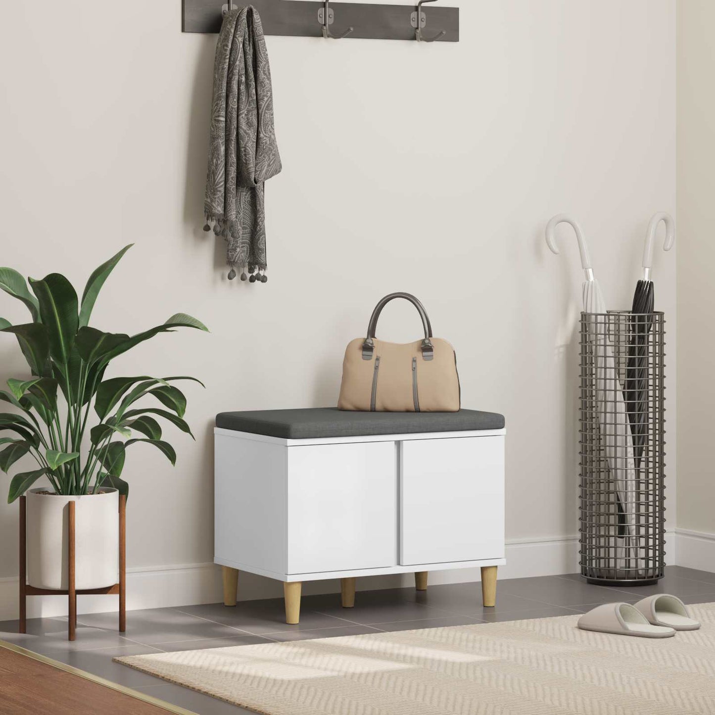 Koridoriaus Suolas Su Pagalve Su Lentyna 60 X 38 X 46 Cm