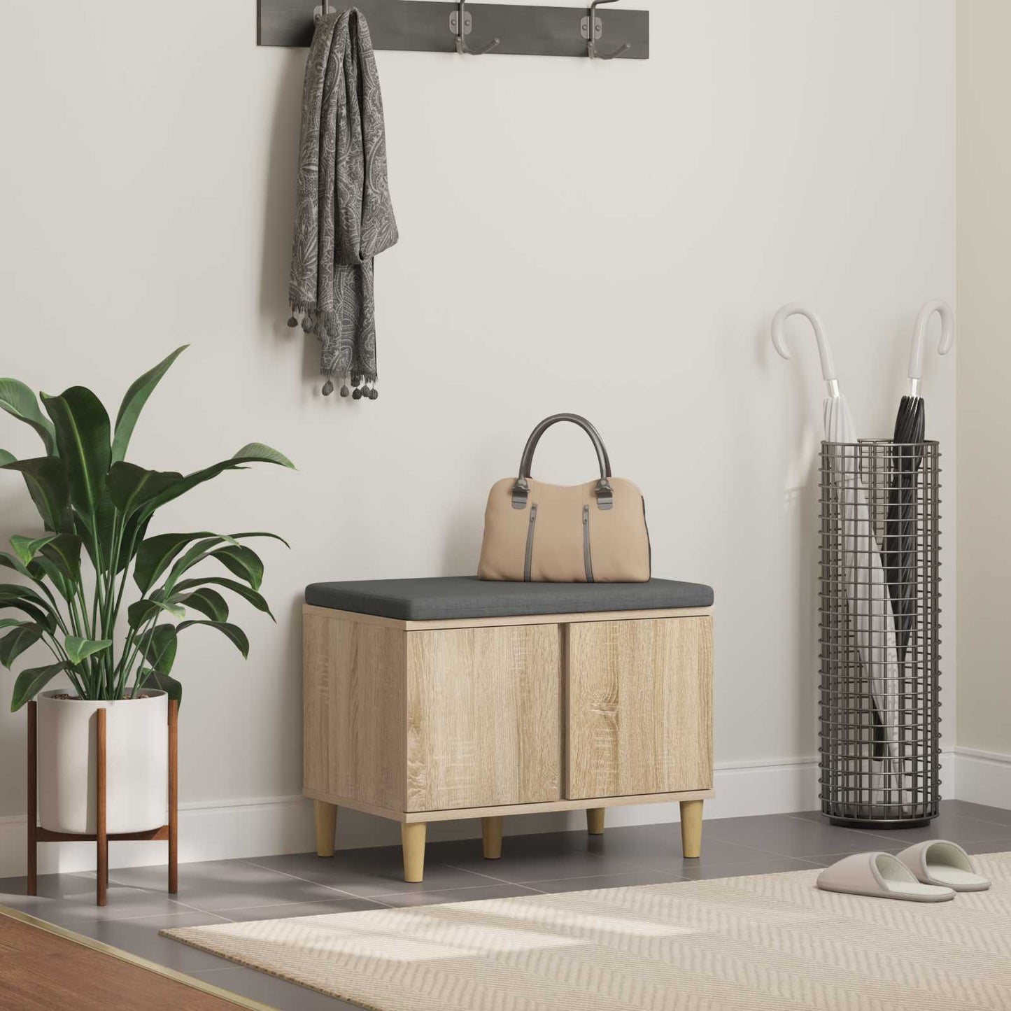 Koridoriaus Suolas Su Pagalve Su Lentyna 60 X 38 X 46 Cm