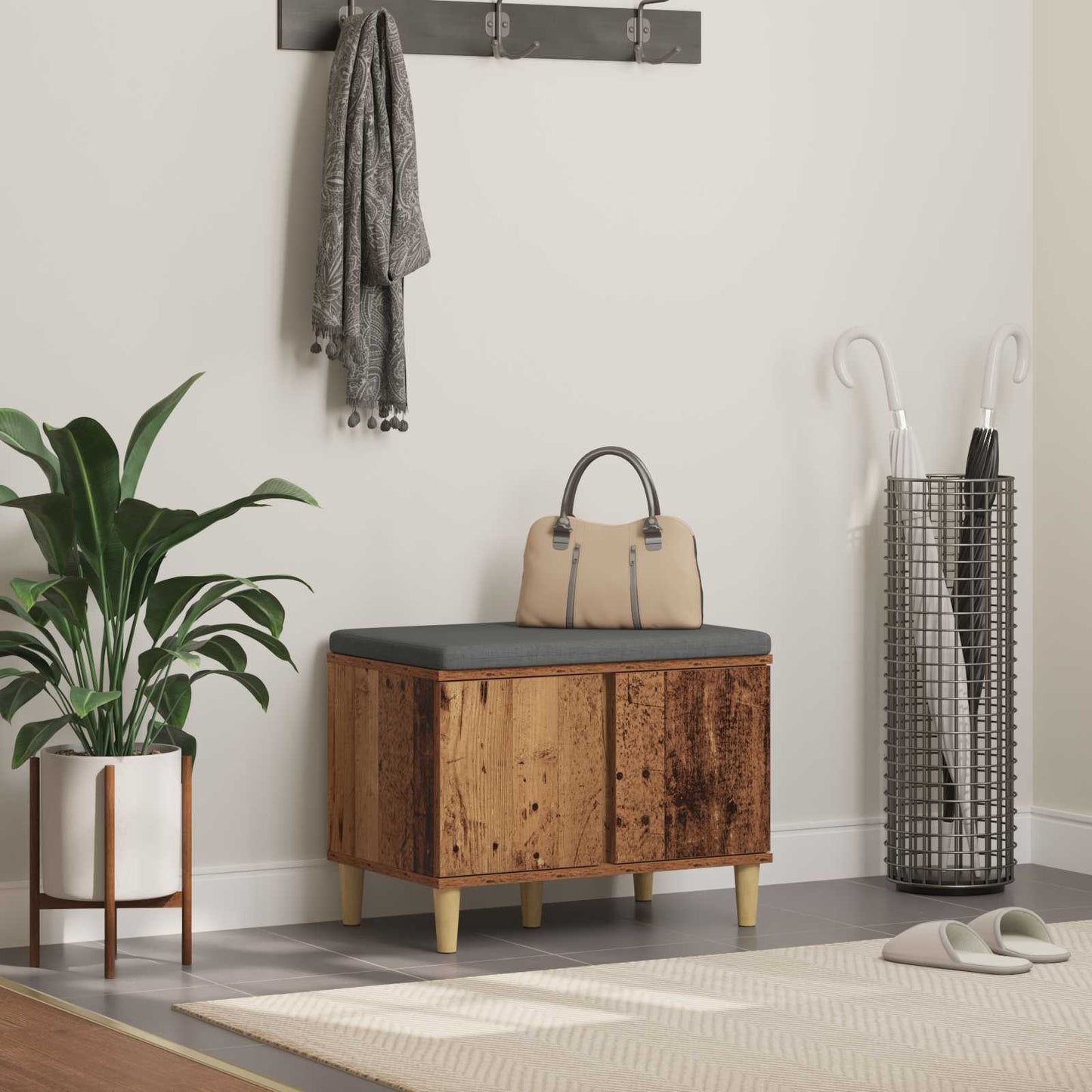 Koridoriaus Suolas Su Pagalve Su Lentyna 60 X 38 X 46 Cm