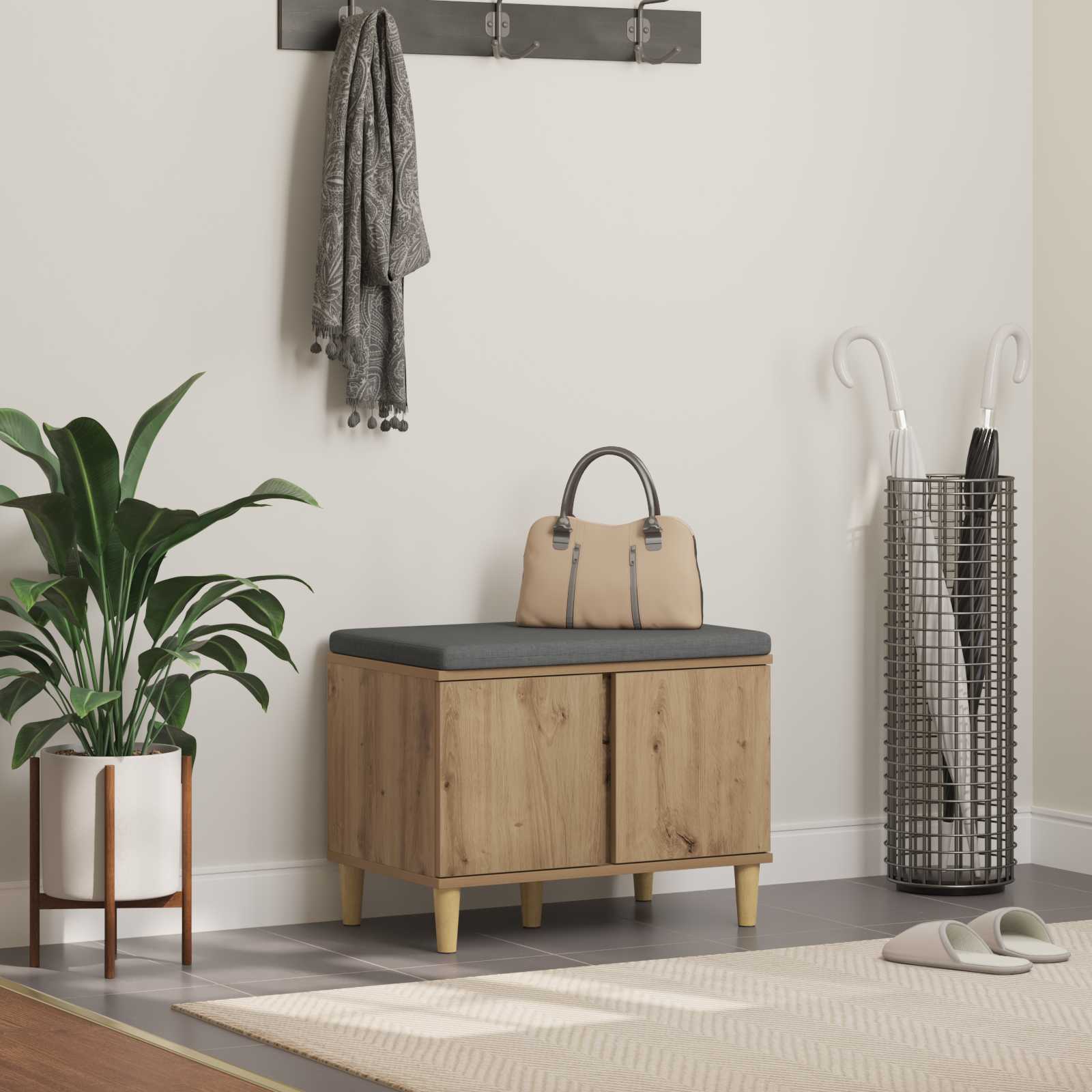 Koridoriaus Suolas Su Pagalve Su Lentyna 60 X 38 X 46 Cm