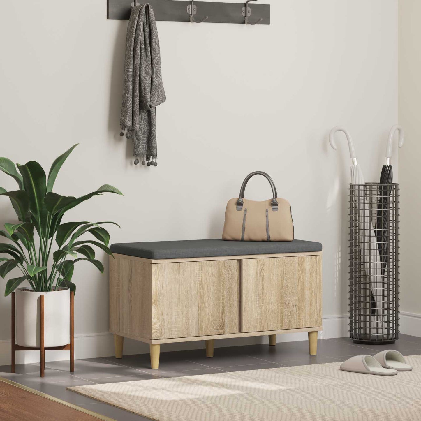 Koridoriaus Suolas Su Pagalve Su Lentyna 60 X 38 X 46 Cm