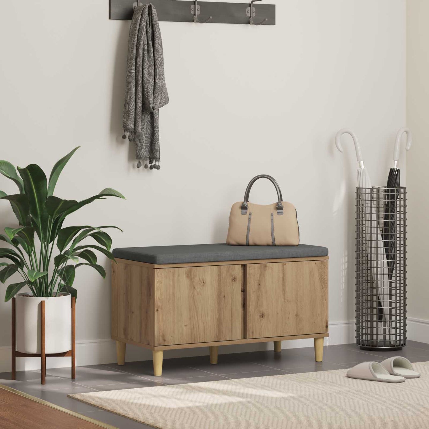 Koridoriaus Suolas Su Pagalve Su Lentyna 60 X 38 X 46 Cm