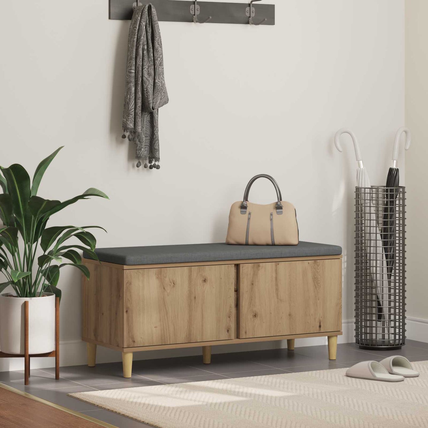 Koridoriaus Suolas Su Pagalve Su Lentyna 60 X 38 X 46 Cm