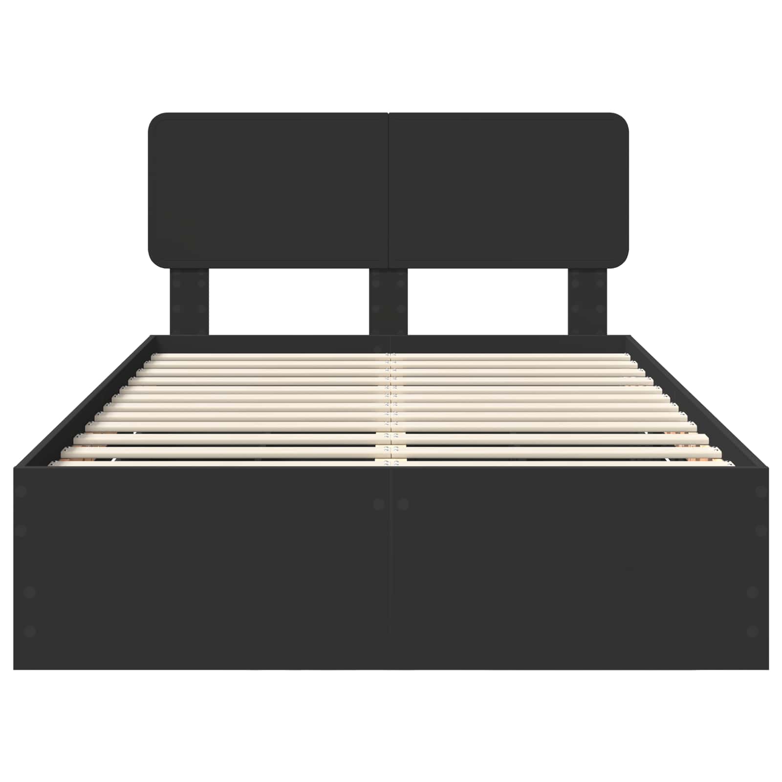 Lovos Rėmas Su Stalčių Juoda 135 X 190 Cm Inžinerinė Mediena