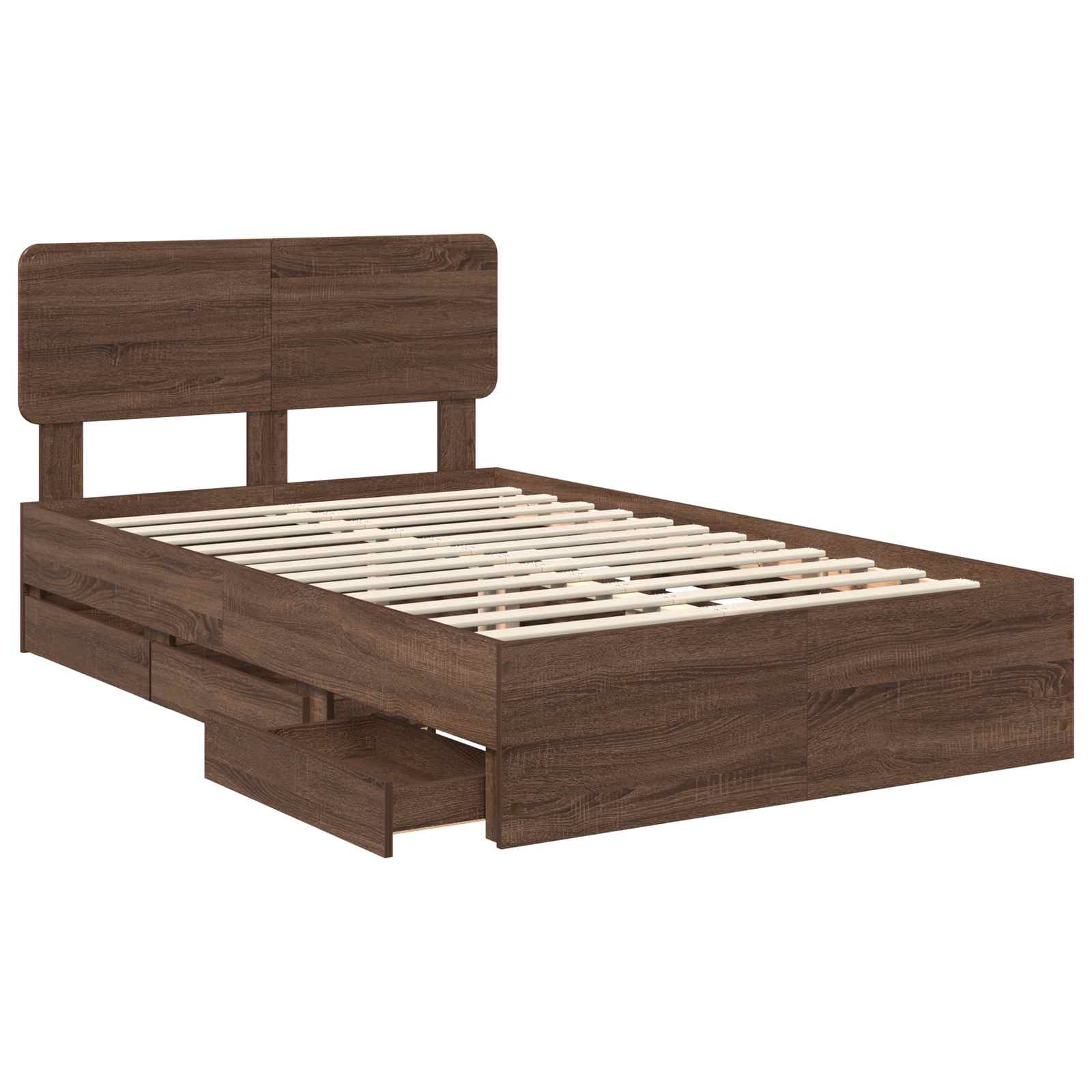 Lovos Rėmas Rudas Ąžuolas 135 X 190 Cm Inžinerinė Mediena