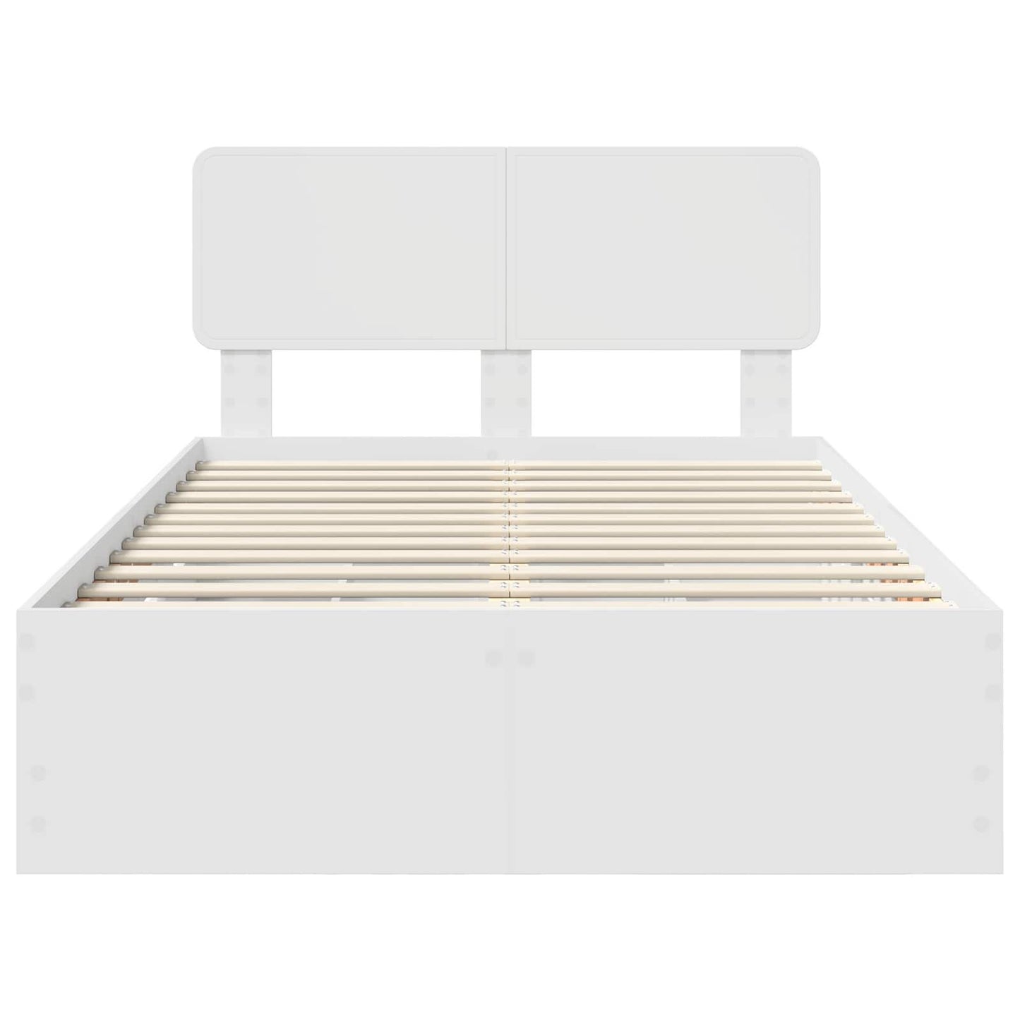 Lovos Rėmas Su Stalčių Balta 120 X 190 Cm Inžinerinė Mediena