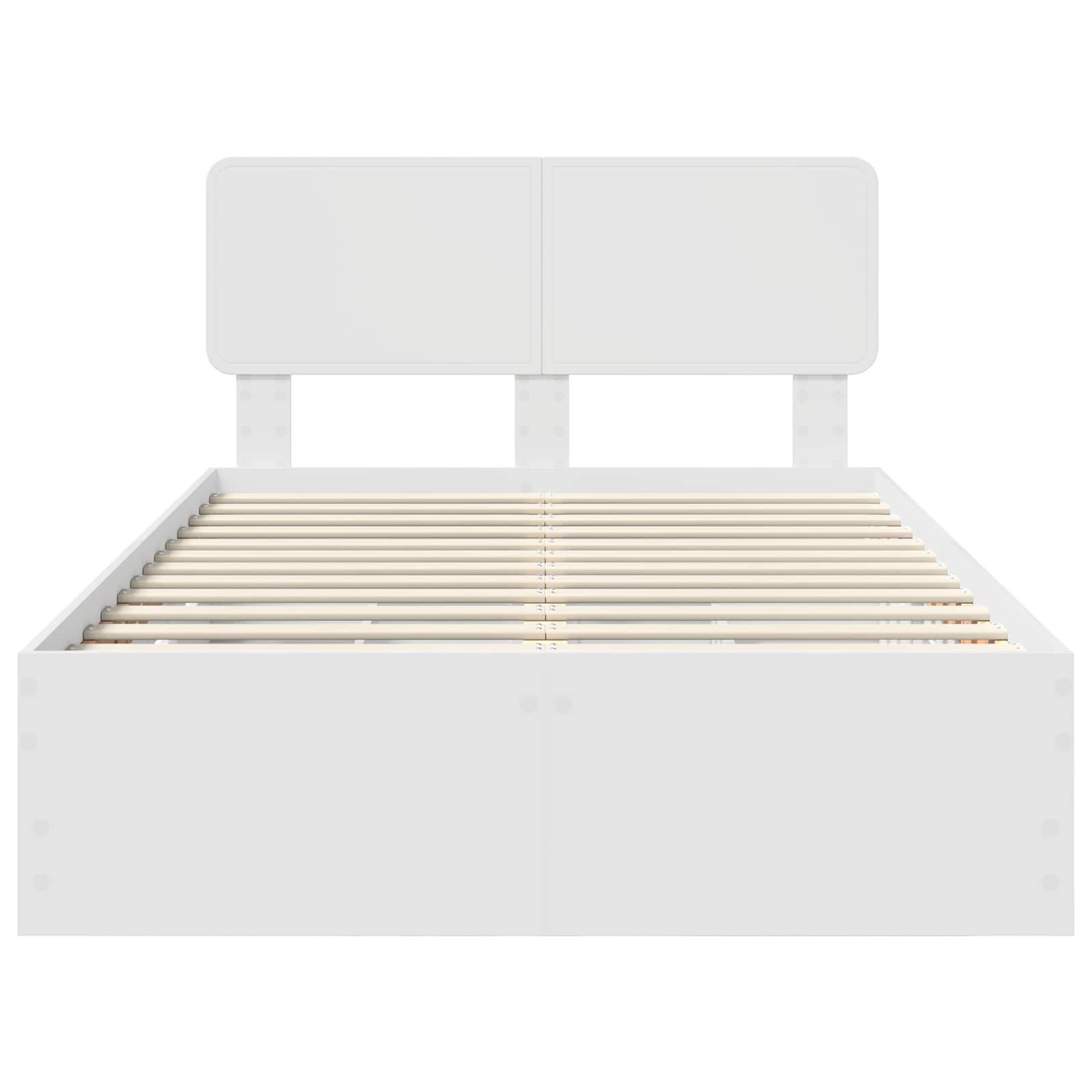 Lovos Rėmas Su Stalčių Balta 120 X 190 Cm Inžinerinė Mediena