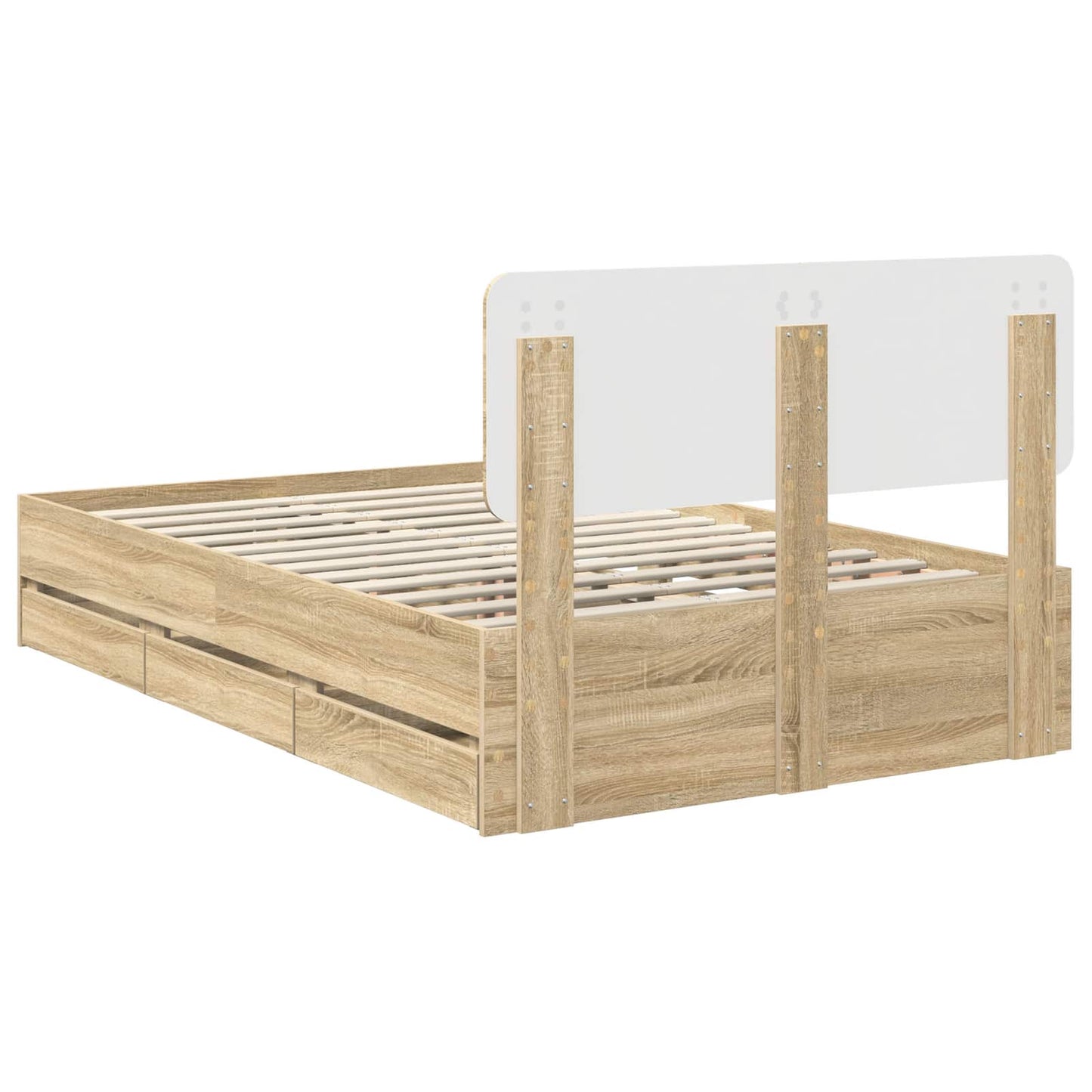 Lovos Rėmas Sonoma Ąžuolas 120 X 190 Cm Inžinerinė Mediena