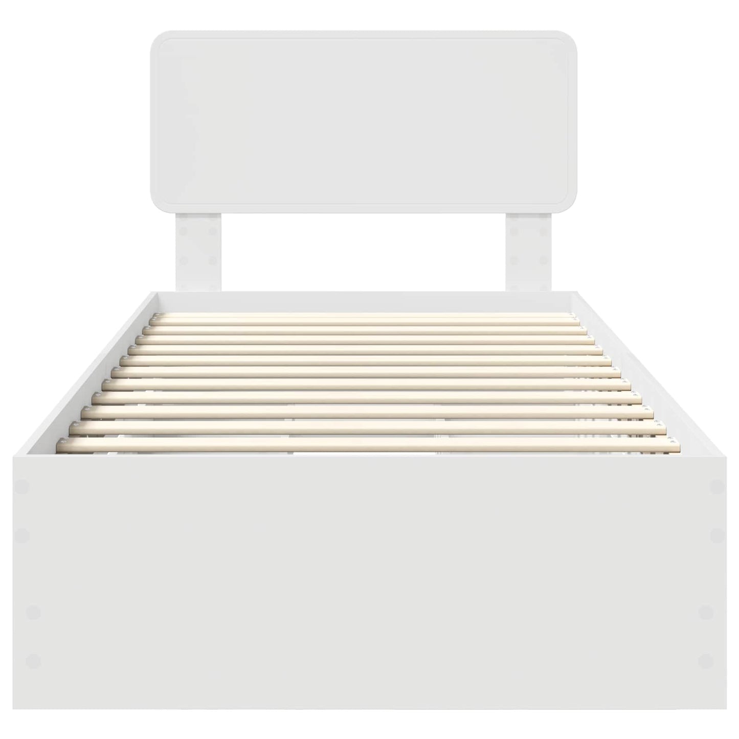 Lovos Rėmas Su Stalčių Balta 100 X 200 Cm Inžinerinė Mediena