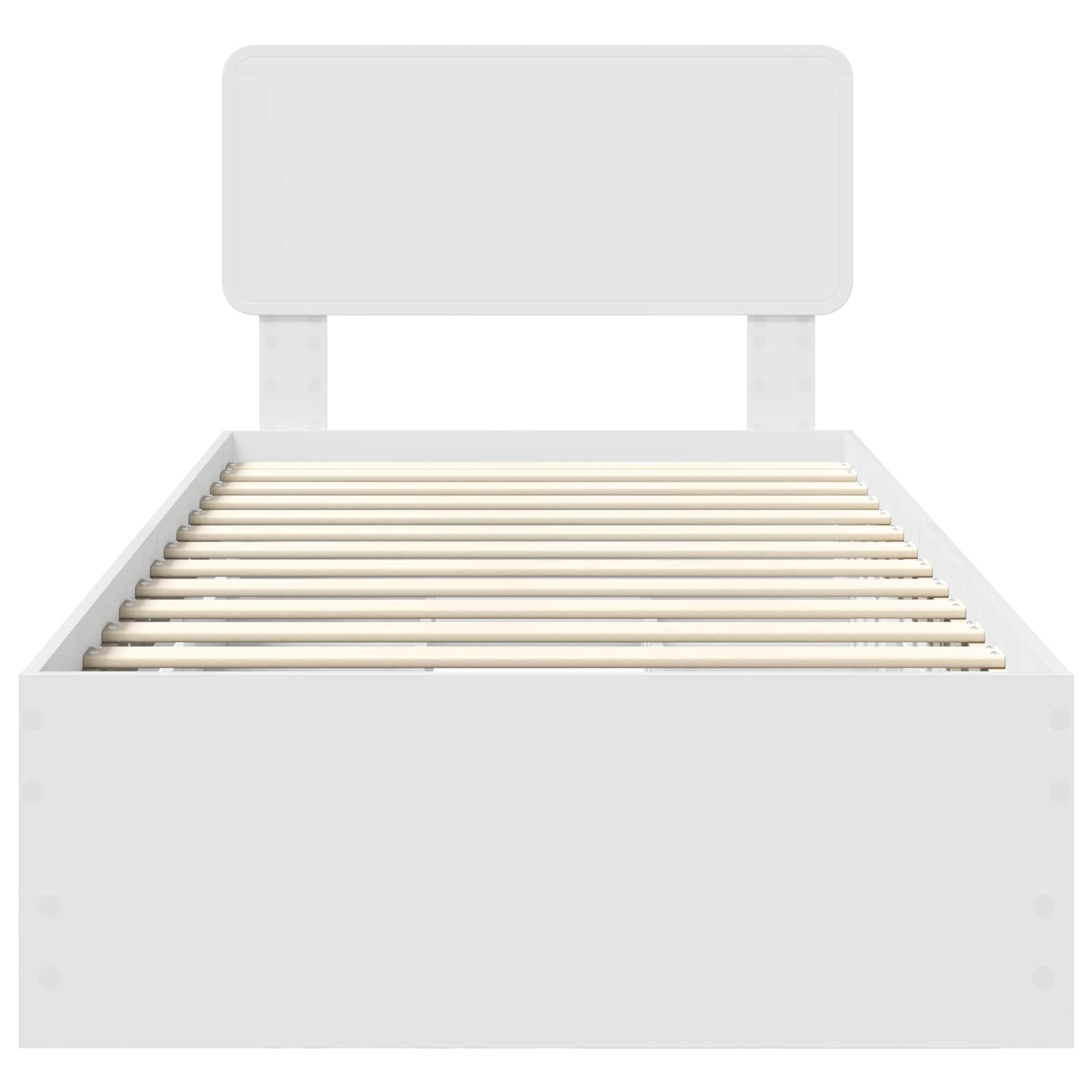 Lovos Rėmas Su Stalčių Balta 100 X 200 Cm Inžinerinė Mediena