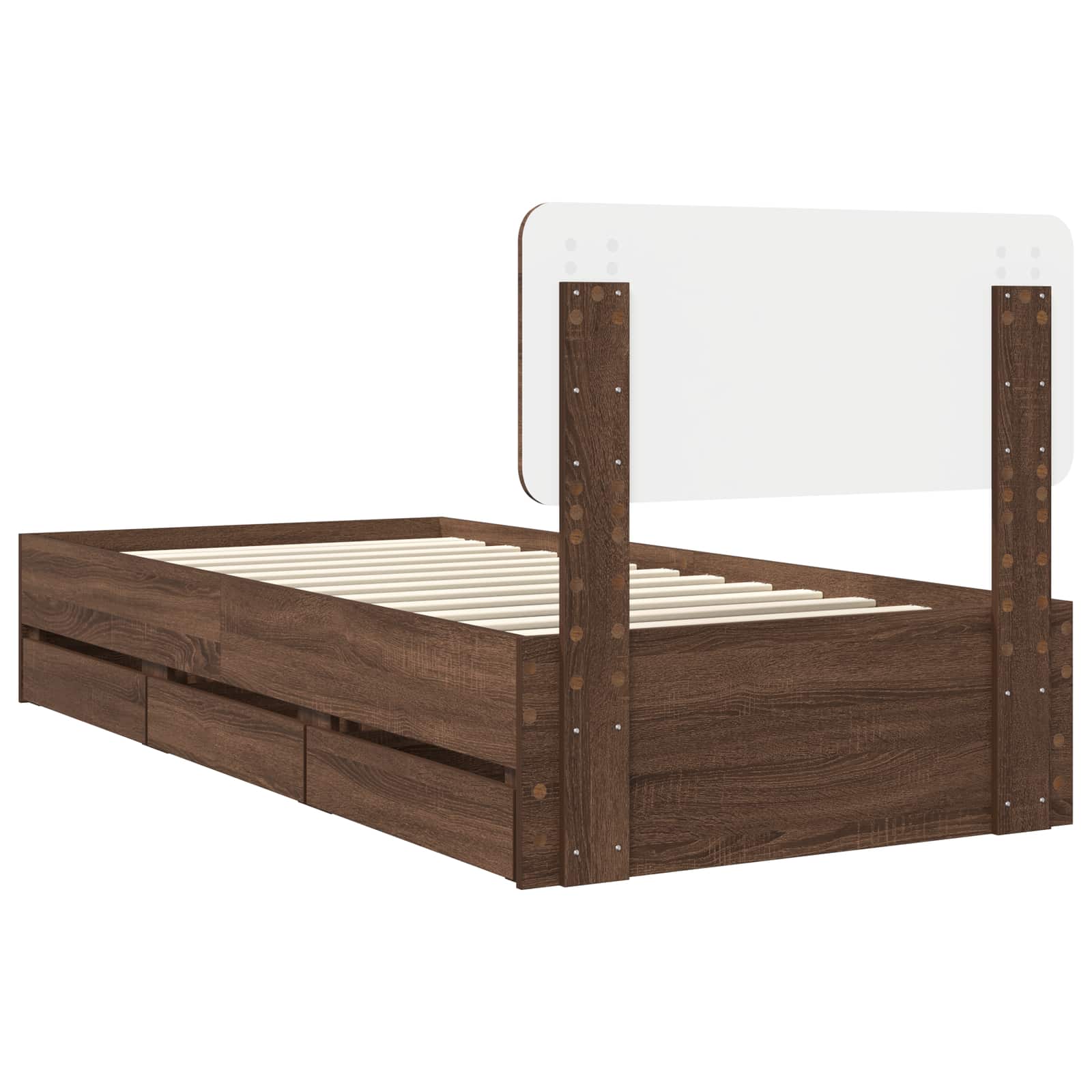 Lovos Rėmas Rudas Ąžuolas 75 X 190 Cm Inžinerinė Mediena