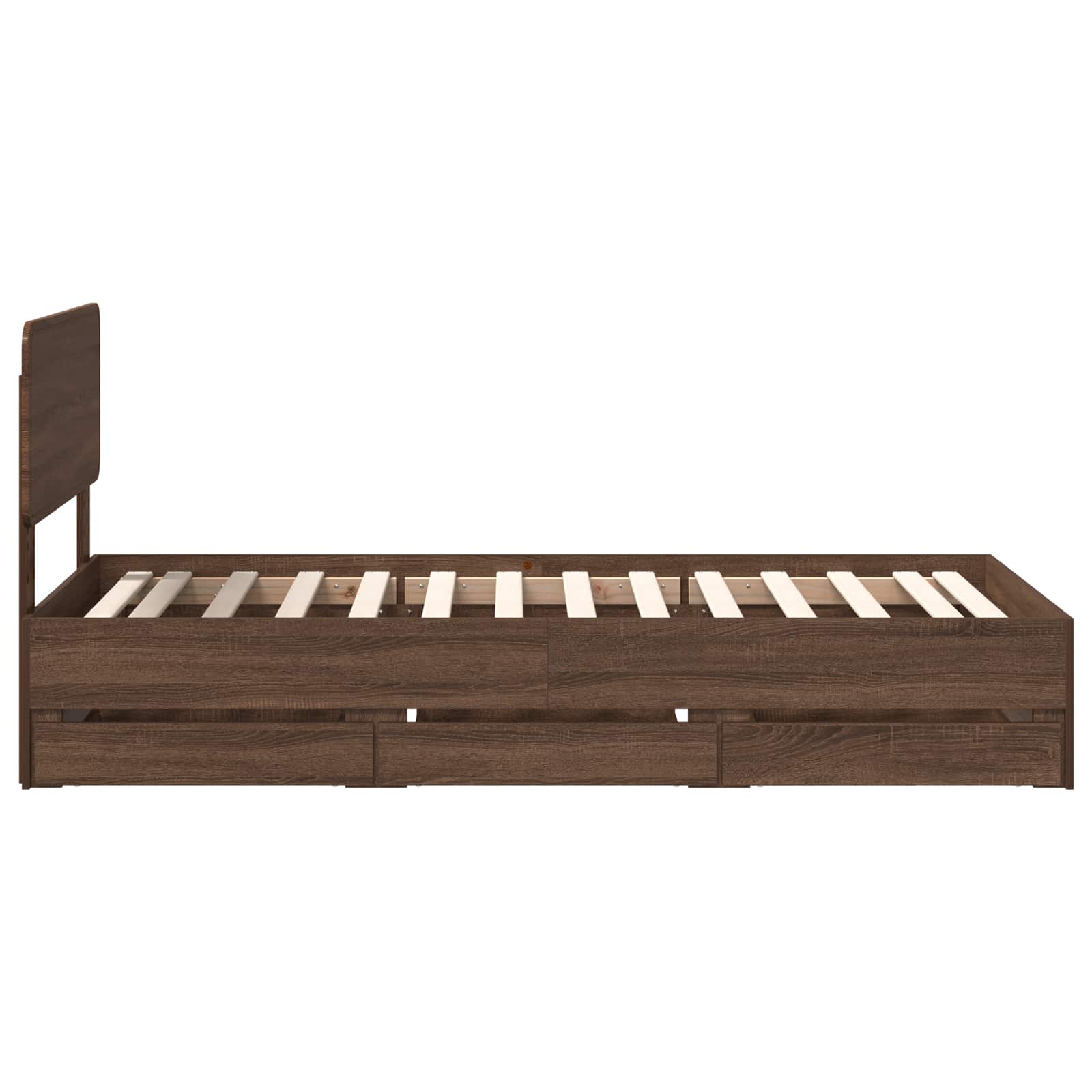 Lovos Rėmas Rudas Ąžuolas 75 X 190 Cm Inžinerinė Mediena